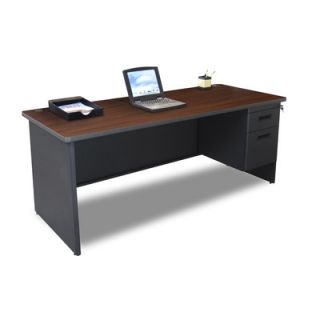 Marvel Office Furniture Pronto Single Pedestal Computer Desk PDR7236SP Finish