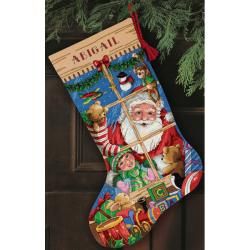 Gold Collection Santas Toys Stocking Counted Cross Stitch Kit