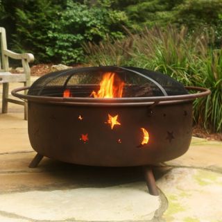 Asia Direct Red Ember Cortez Extra Large 34 in. Rustic Patina Fire Pit