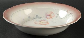 Mikasa Peach Delight (Stone Lustre) Rim Soup Bowl, Fine China Dinnerware   Stone