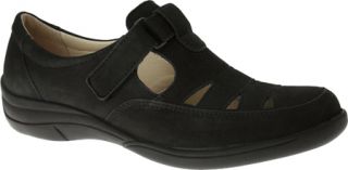 Womens Spring Step Leap   Black Nubuck Casual Shoes