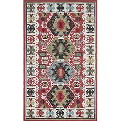 Hand hooked Rancho Rust Rug (5 X 76)