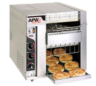 APW Wyott BagelMaster Conveyor Toaster, 1440 Halves/Hr, 3 In Opening, 208 V, UL