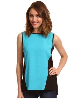 Calvin Klein Sleeveless Colorblock Pullover Womens Sleeveless (Blue)