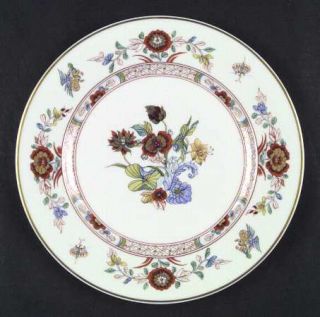 Haviland Cathay (Gold Trim) Dinner Plate, Fine China Dinnerware   France, Floral