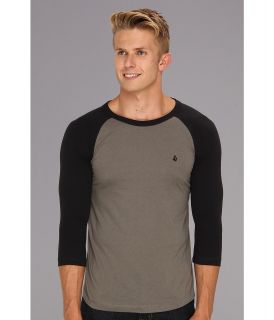 Volcom Stone 3/4 Sleeve Knit Tee Mens T Shirt (Black)