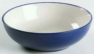Alfred & Sapota Luna Blue Soup/Cereal Bowl, Fine China Dinnerware   Blue Outside