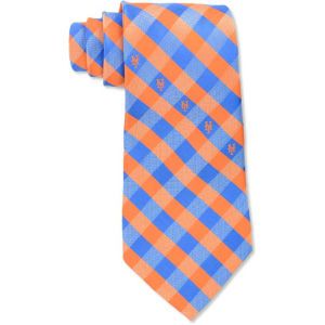 New York Mets Eagles Wings MLB Checked Woven Poly Tie