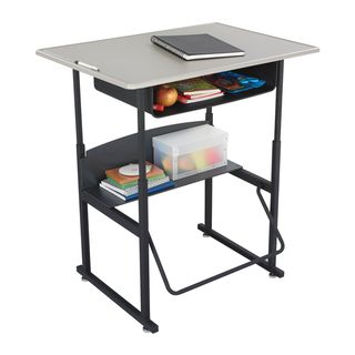 Safco Alphabetter Standard Top Desk (BeigeMaterials Steel, MDFDimensions 26 42 inches high x 36 inches wide x 24 inches deepPhenolic (shelf) .25 inches Number of shelves One (1)Number of compartments One (1) )