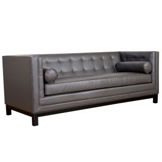 Zoe Grey Leather Sofa