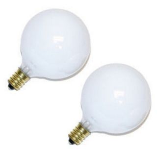 Bulbrite White Candelabra Base G16.5 Incandescent Light Bulb   32 pk.   BULB842
