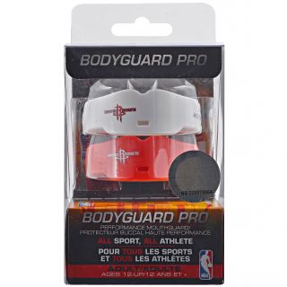 Bodyguard Pro Houston Rockets Mouth Guard (MultiDimensions 5 inches long x 3 inches wide x 1 inch highWeight 1 poundOfficially licensed NBA performance mouth guardPack of two mouth guards featuring home and away colorsPFT (Perfect Fit technology) with b