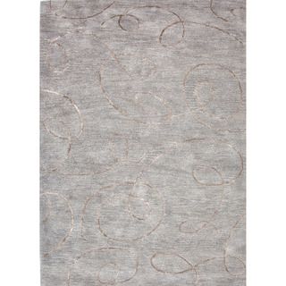 Hand tufted Transitional Tone on tone Pattern Grey/ Brown Rug (5 X 8)