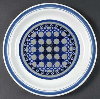 Royal Doulton Tangier Luncheon Plate, Fine China Dinnerware   Blue Band,Light&Da