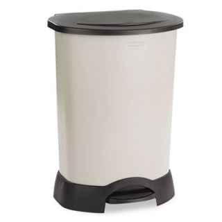 Rubbermaid 30 Gallon Step On Container, Light Platinum