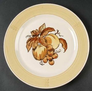 Metlox   Poppytrail   Vernon Golden Fruit 12 Chop Plate/Round Platter, Fine Chi