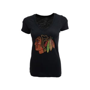 Chicago Blackhawks 47 Brand NHL Womens Vneck Scrum Hockey T Shirt