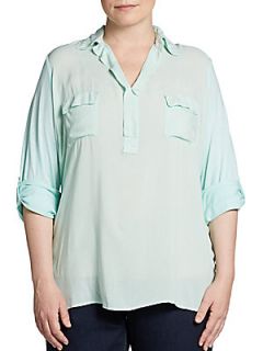 Point Collar Pullover Top