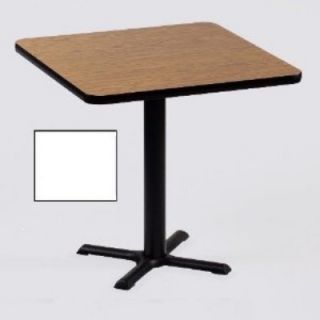 Correll 30 in Square Bar Cafe Table w/ 1.25 in Pressure Top, 29 in H, White/Black