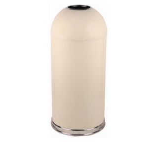 Witt Industries 15 Gallon Standard Indoor Trash Can w/ Dome Top Lid, Almond Finish