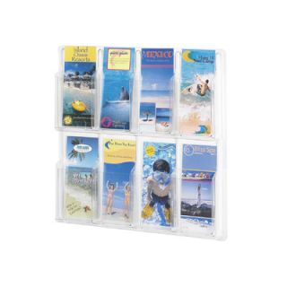 Safco Products Reveal Clear Literature Displays, 8 Compartments 5608CL