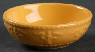  Athena Dark Yellow Individual Dip Bowl/Plate, Fine China Dinnerware   D