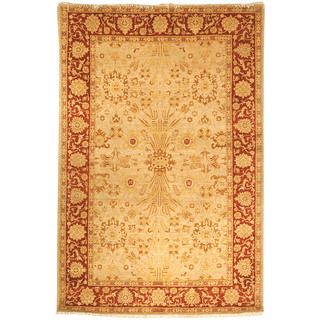 Safavieh Hand knotted Peshawar Vegetable Dye Gold/ Red Wool Rug (8 X 10)
