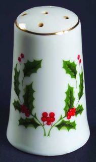 All the Trimmings Christmas Holly (Porcelain) Pepper Shaker, Fine China Dinnerwa