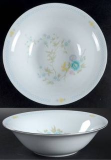 Liling Rapture 9 Round Vegetable Bowl, Fine China Dinnerware   Blue/White Band,