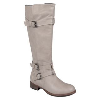 Womens Bamboo By Journee Tall Buckle Boots   Taupe 7