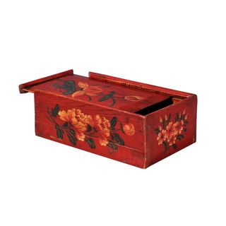 Wooden Decorative Sewing Box (Constructed of strong, durable woodCraftsmanship on this product is unique and outstandingHeavily distressed stylingDimensions 7 inches high x 8 inches wide x 15 inches deep)