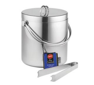 Tablecraft Cash And Carry Ice Bucket w/ Tongs, Stainless Steel