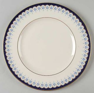 Minton Consort Dinner Plate, Fine China Dinnerware   Bone,Cobalt Blue Band,Blue