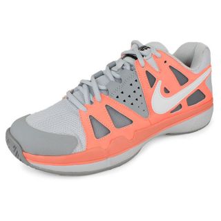 Nike Women`s Air Vapor Advantage Tennis Shoes Gray and Pink 5