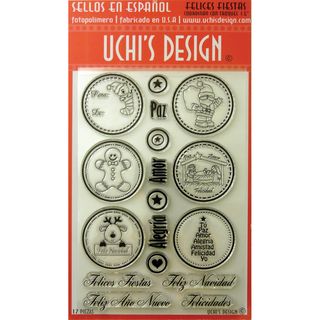 Uchis Design En Espanol Clear Stamp Set 4x6 Sheet felices Fiestas (happy Holidays)