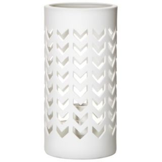 Threshold Perforated Ceramic Table Lamp   Chevron 4.5x 9.25