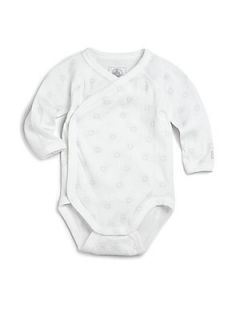Petit Bateau Infants Star Print Bodysuit   White