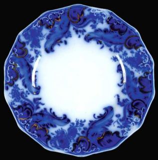 Grindley Argyle (Flow Blue) Dessert/Pie Plate, Fine China Dinnerware   Flow Blue