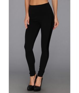 Lysse Ponte Velvet Tuxedo Stripe Legging 1416 Womens Clothing (Black)