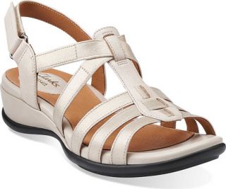 Womens Clarks Tiffani Oribel   Stone Snake Leather Sandals