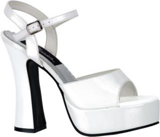 Womens Pleaser Dolly 09   White Patent Dress Shoes