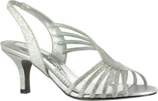 Womens Easy Street Perris   Silver Glitter Strappy Shoes