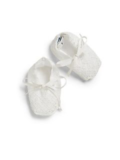 Dolce & Gabbana Infants Lace Christening Booties   White