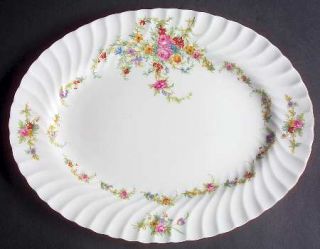 Minton Lorraine #S560 (White Border) 12 Oval Serving Platter, Fine China Dinner