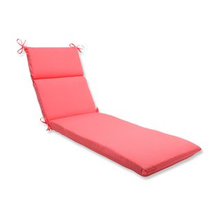 Pillow Perfect Outdoor Pink Chaise Lounge Cushion (PinkEdging KnifeClosure Sewn Seam ClosureUV Protection Yes Weather Resistant Yes Care instructions Spot Clean or Hand Wash Fabric with Mild Detergent. Dimensions (Seat Portion) 44 inch Length x 21 i
