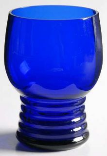Imperial Glass Ohio Shaeffer Cobalt Blue 8 Oz Flat Tumbler   Stem #451, Ring Des