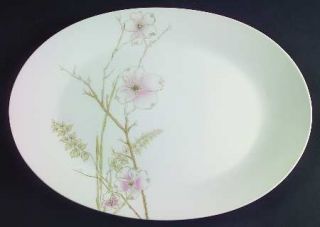 Rosenthal   Continental Blush 13 Oval Serving Platter, Fine China Dinnerware  
