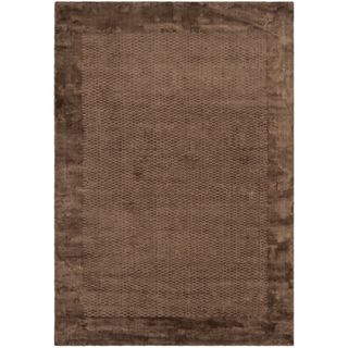 Hand knotted Mirage Brown Viscose Rug (9 X 12)