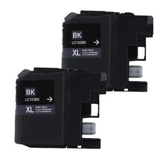 Brother Lc103 Black Compatible Ink Cartridge (remanufactured) (pack Of 2) (BlackPrint yield 600 pages at 5 percent coverageNon refillableModel NL 2x Brother LC103 BlackWarning California residents only, please note per Proposition 65, this product may 