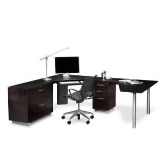 BDI USA Sequel Corner Desk Office L  Shaped Suite Set of  6015 and 6016 and 